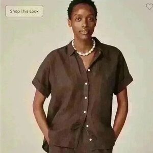 Capitaine shirt in Baird McNutt Irish linen Brown